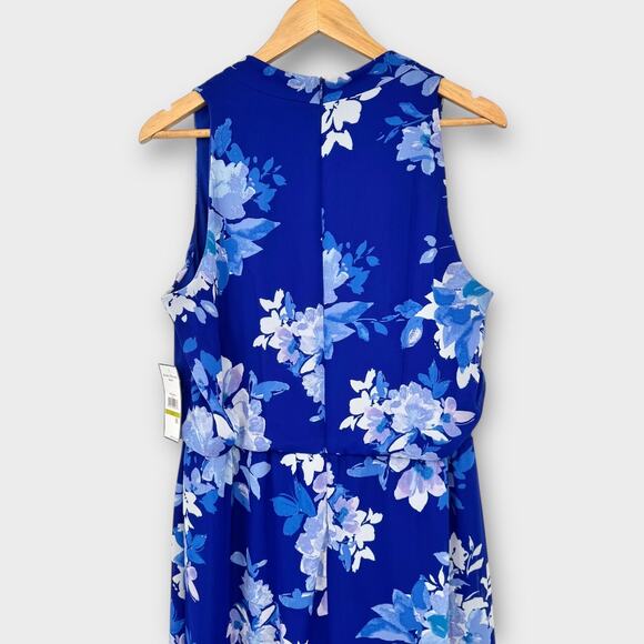 Jessica Howard Faux Wrap Floral Chiffon Maxi Dress 14 Wedding Guest Occasion - Picture 8 of 12